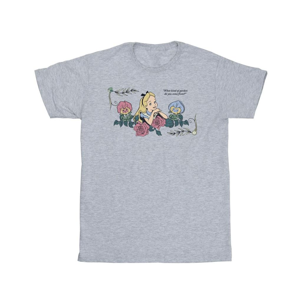 Disney Girls Alice In Wonderland What Kind Of Garden Cotton T-Shirt