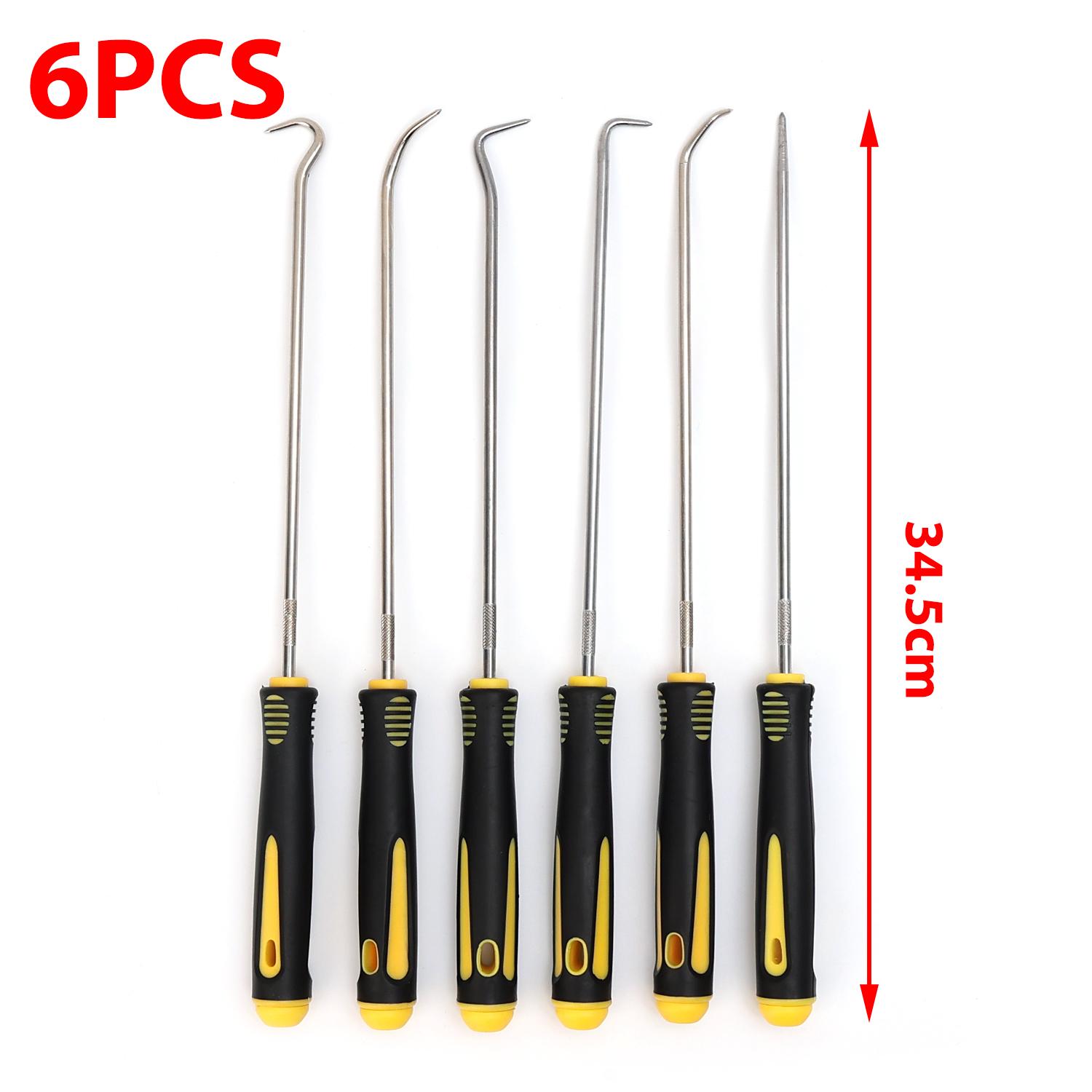 

6pcs/set Car Auto Oil Seal Screwdrivers Set O-Ring Seal Gasket Puller Remover Pick Hooks Vehicle Disassembly Tools
