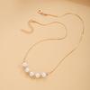 New Ins Wind Pearl Necklace Women's Fashion High Design Sense Versatile Collarbone Chain Love Pendant Internet Celebrity Pearl