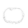 S925 Sterling Silver Star & Moon Double Layer Bracelet - Elegant, High-End Gift for Women