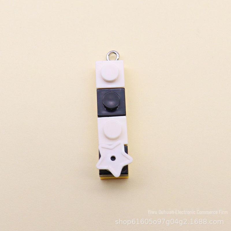 Korean Rainbow Acrylic Building Blocks Jewelry: Handmade DIY Necklace, Earrings, Keychain, Bag Pendant.