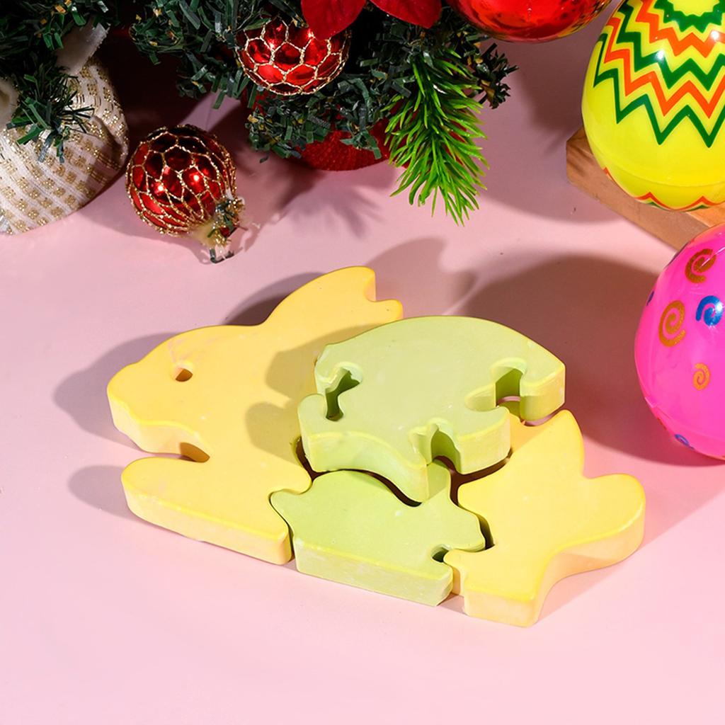 Food Safe Silicone Mold for Easter Rabbit Figurine Handmade Resin Decorations Mould for Family Activities