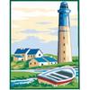 Canvas Kit - Penelope - The Lighthouse - 14 X 18 Cm - Printed Canvas - Needle and Thread Included
