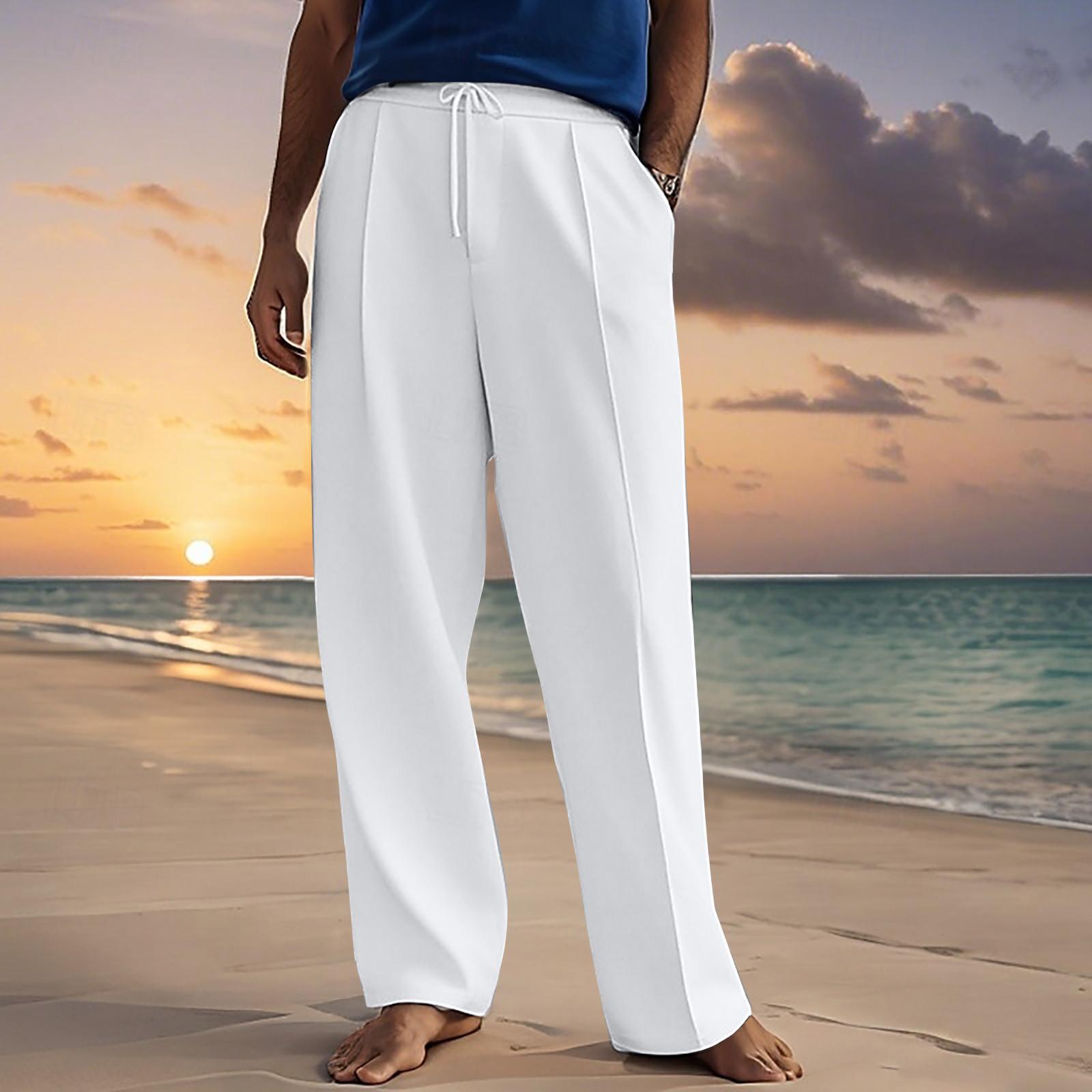 

Мужские комбинезоны, повседневные брюки с несколькими карманами и завязками, походные брюки, хлопковые саржевые брюки XL белый