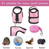 2 Pieces Guinea Pig Clothes Baby Ferret Rats Hamster Soft Mesh Harness Leash Vest Set with Bell for Guinea Pigs, Hamster, Ferret, Rabbit, Chinchilla 