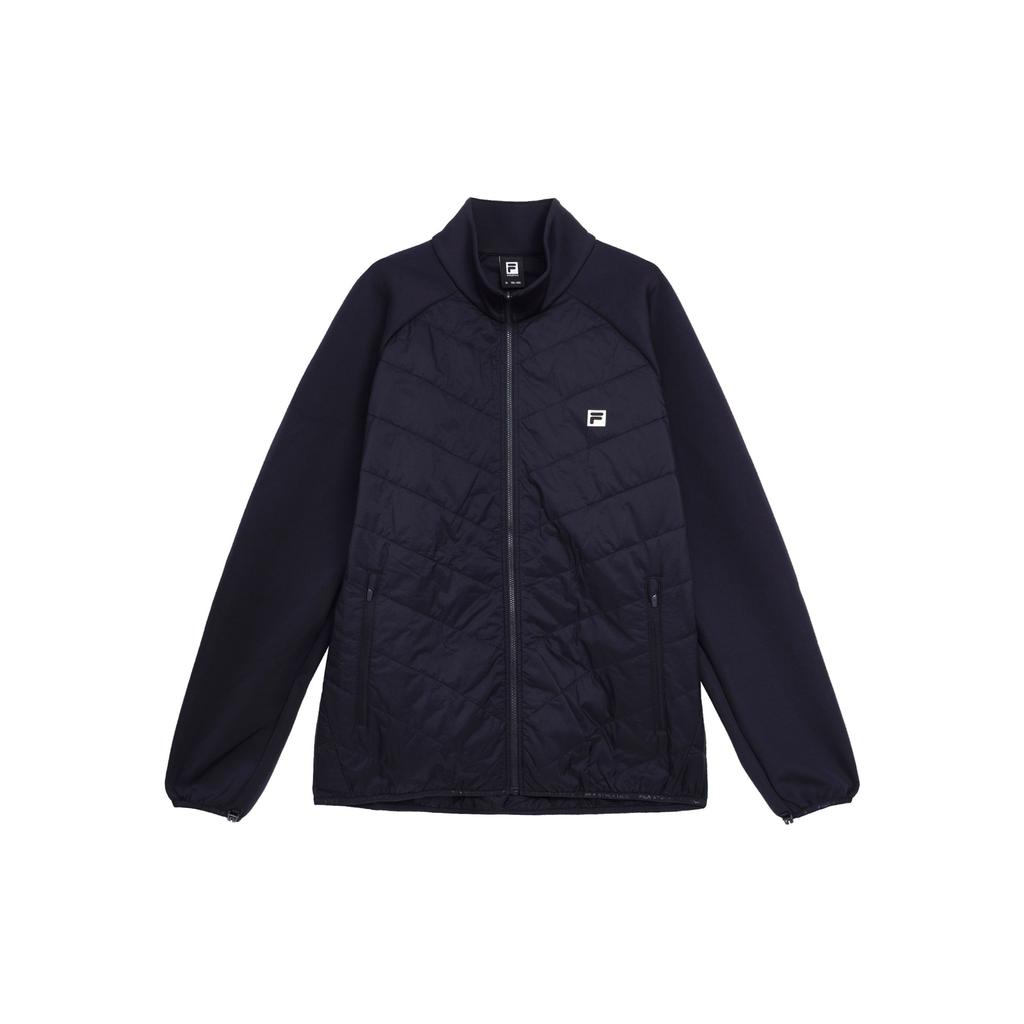 Fila Fitness Series Solid Color Zip-Up Hooded Woven Reversible Cotton Jacket Men Jackets Dark-Blue A11M411713F-NV
