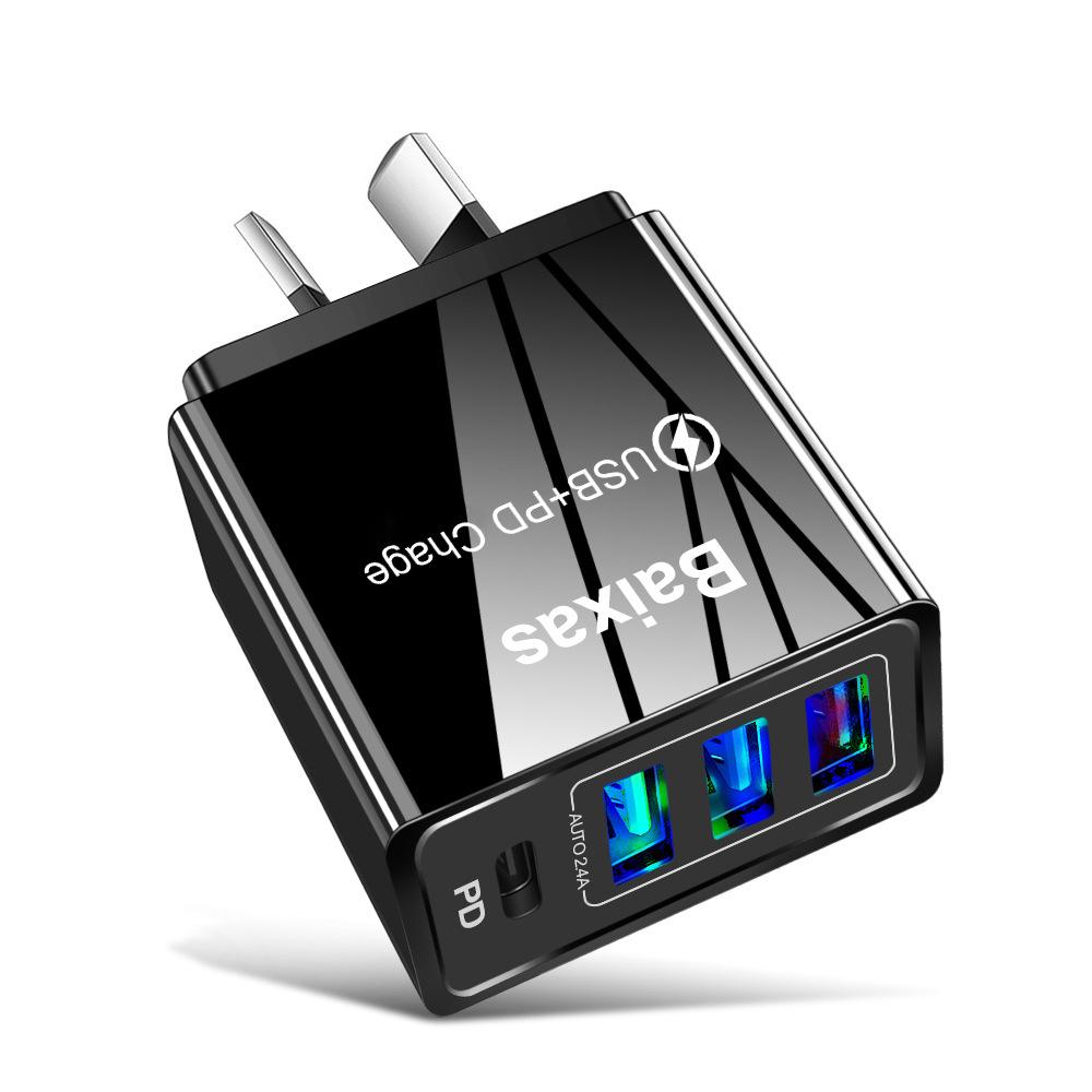 Universal 4-Port USB Travel Charger 5V/2.4A Fast Charging Adapter - AU/EU/UK/US Plug