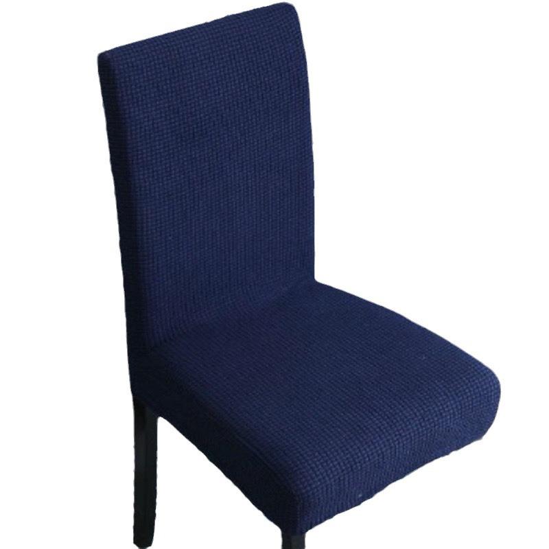 Unifarbener Hochlehner-Fleece-Stuhlbezug - Rutschfest, Staubdicht, Öl- und Fleckenabweisend, Esszimmerbankett-Überzug