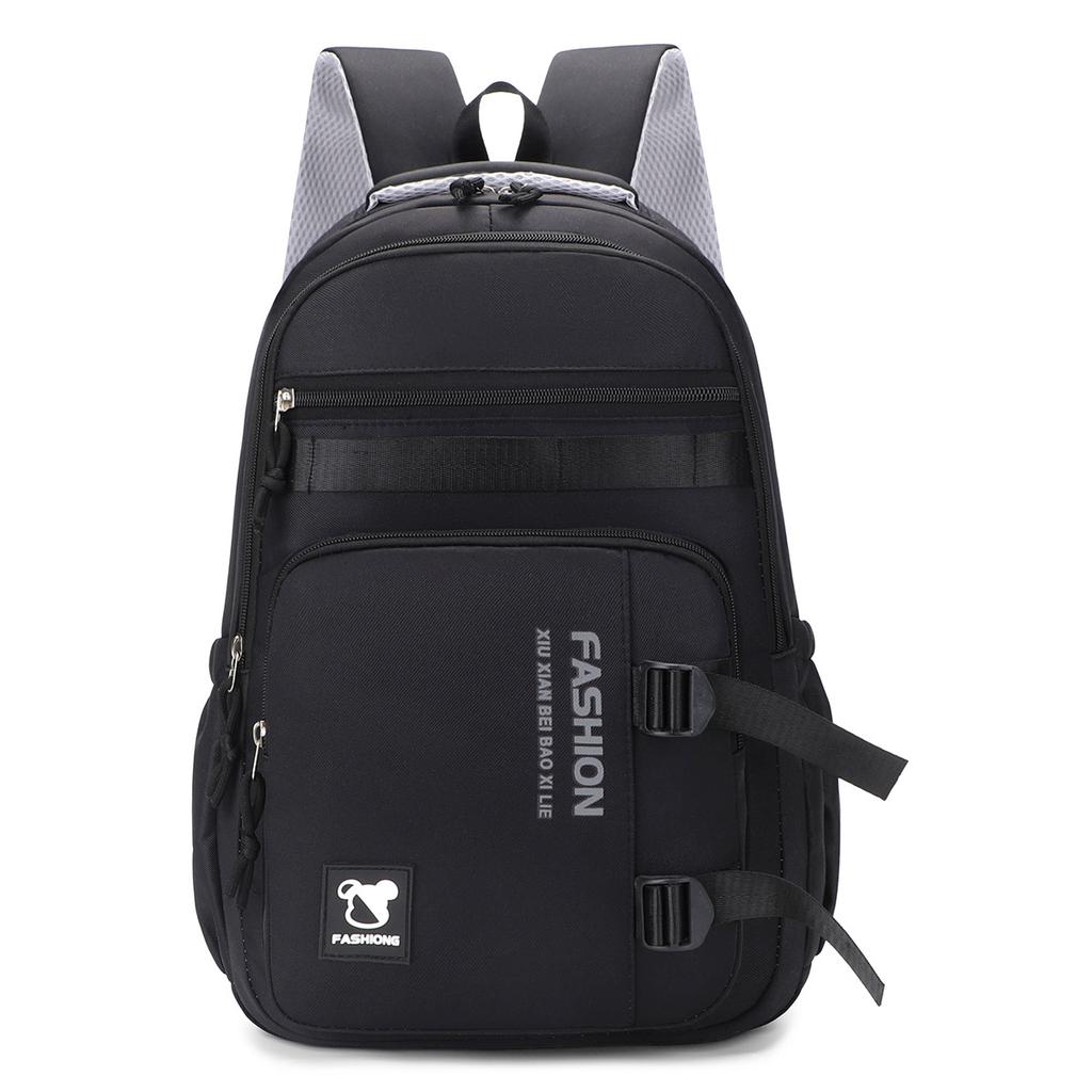 Schoolbag New Tooling Style Boys Schoolbag Fashion Large Capacity Junior High School Students Backpack Travel Solid Color Backpack