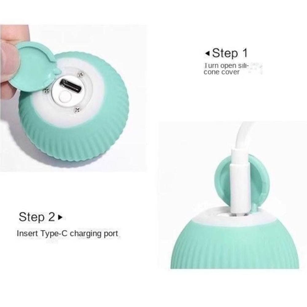 Samo-pohybující se Koťátko Interaktivní Míčky Svítící Pohybová Míčová Hračka Chytrá Kočičí Kulička na Hraní v Interiéru