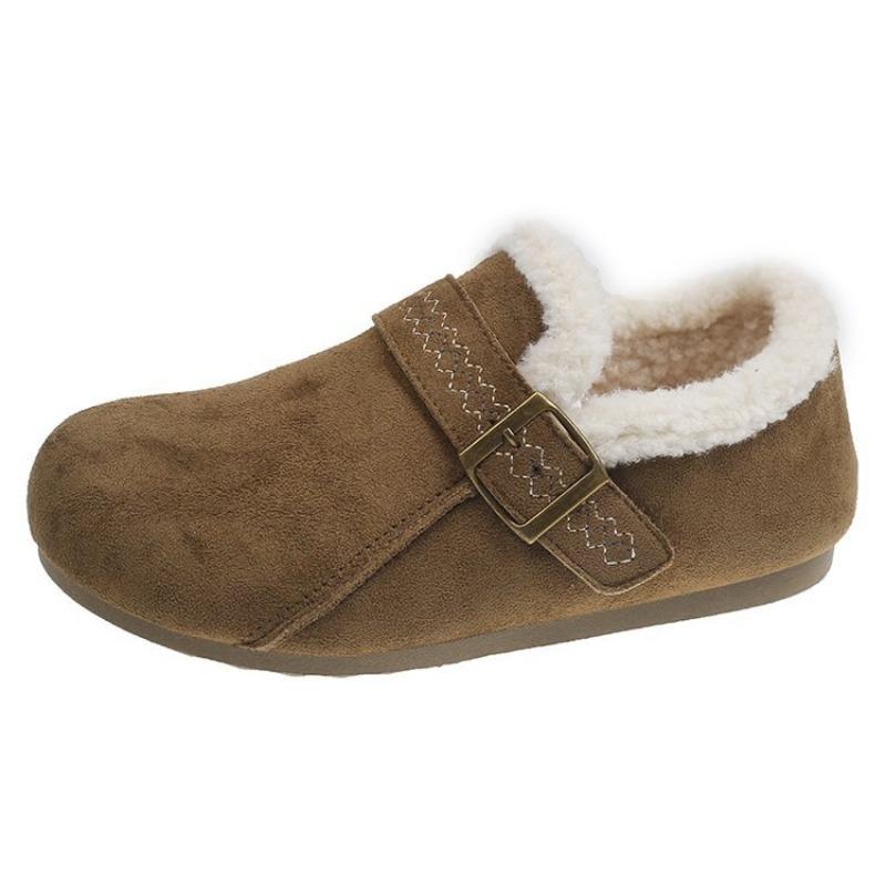 All-inclusive velvet women's thick-soled heightening winter new low-top warm cotton shoes