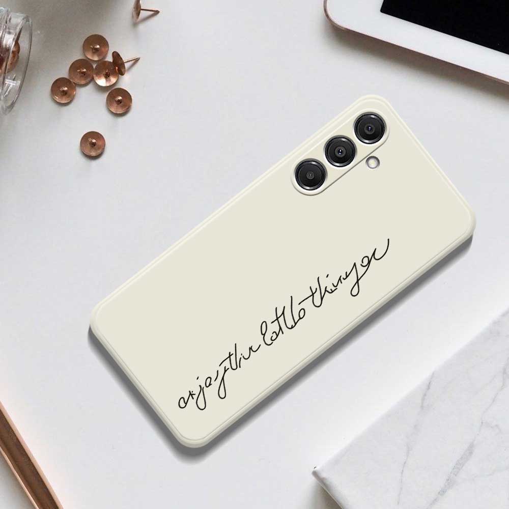 For Samsung Galaxy A16 5G/4G Case WordArt Pattern Printing Straight Edge TPU Phone Back Cover