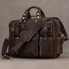 Vintage Men Crazy Horse Leather Briefcase Large Laptop Genuine Leather Business Bag Work Tote Travel Bag Cowhide Messenger Bag