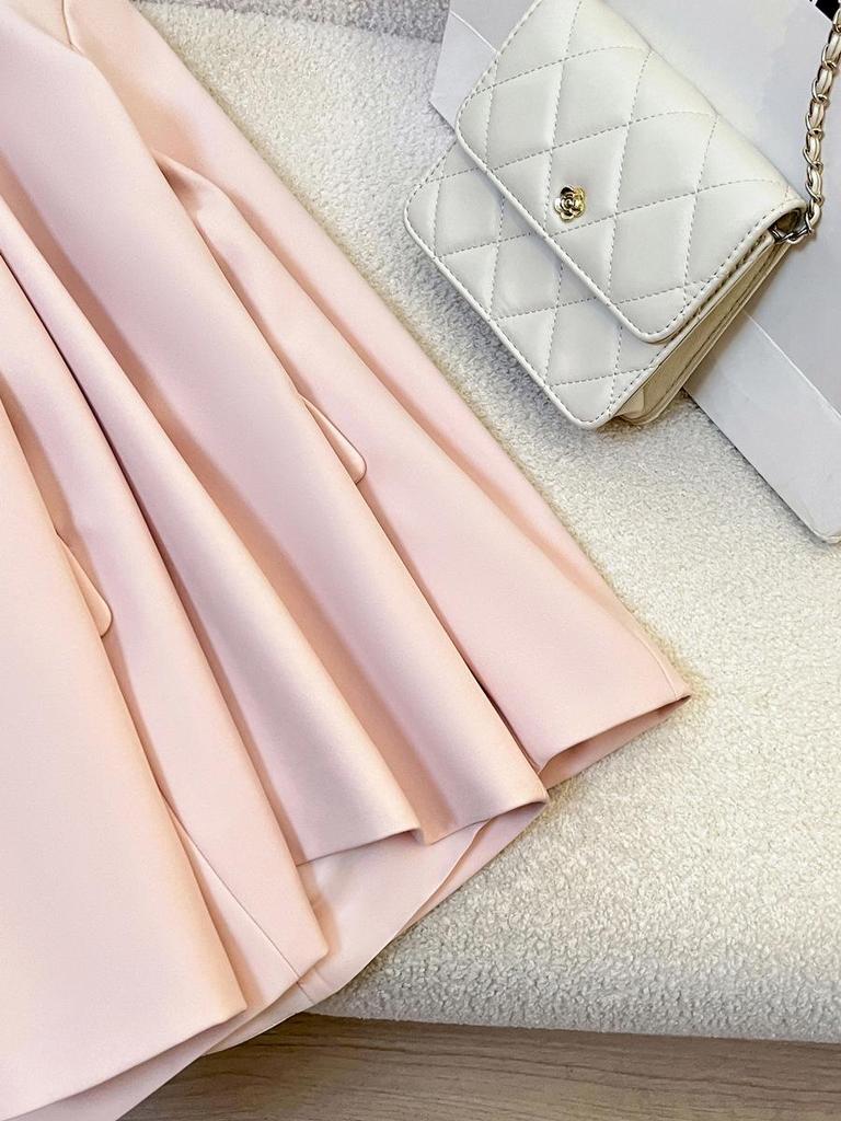 Women's Pink Loose Casual Suit Jacket - Age-Reducing, High-End, 2025 Spring/Autumn Collection