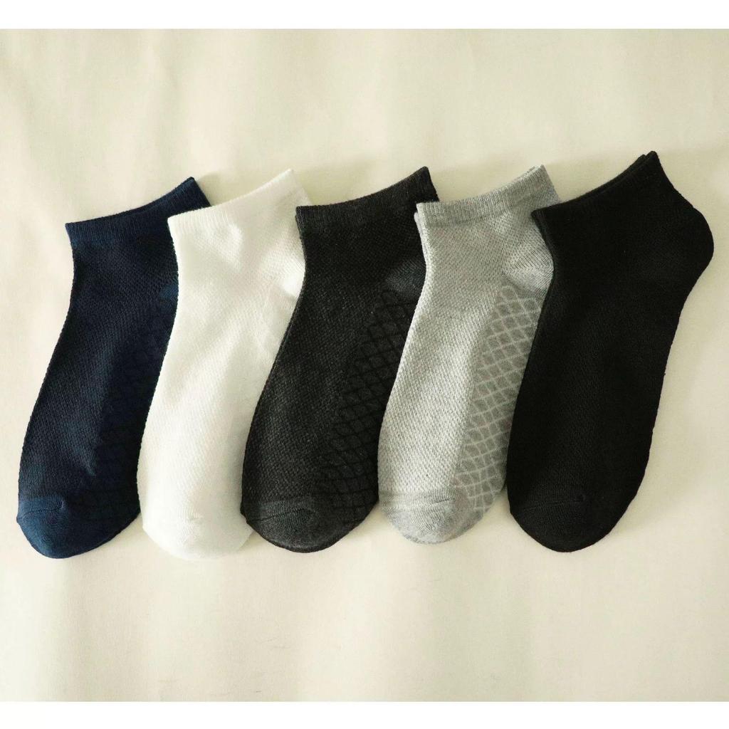 Men's Low-Cut Invisible Boat Socks - Breathable, Thin, Casual Mid-Calf, Summer Sports Socks for Couples