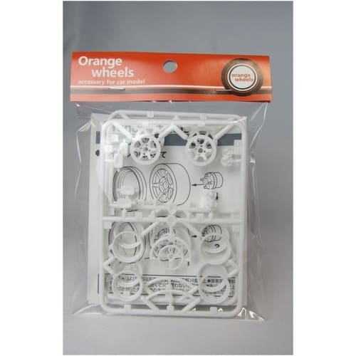 Asuka Model 1/24 Orange Wheels 6-Spoke Plastic Model Parts OW-3