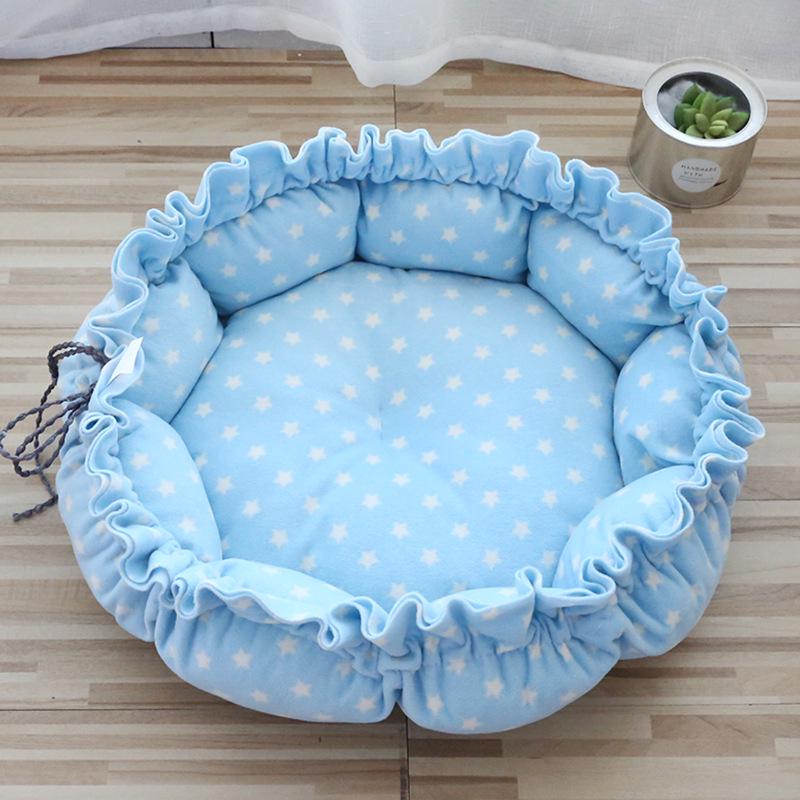 Universal Pet Nest: Medium & Large Pumpkin-Style Cushion for Cats and Dogs