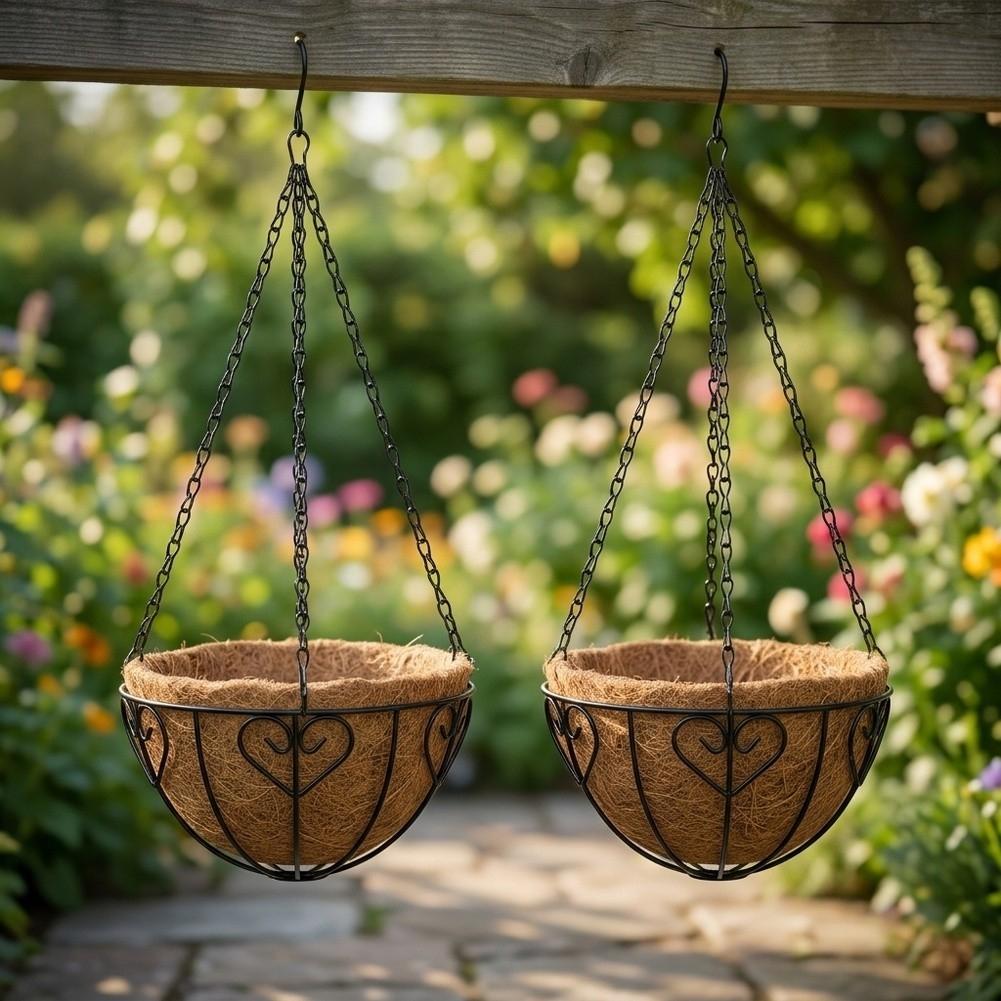 Air And Water Permeability Hanging Flower Pot Iron Basket