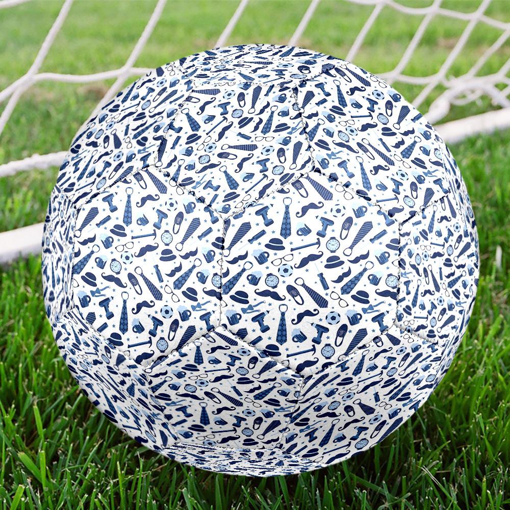 1pc Blue Accessories Background Size 5 Suitable for Training & Matches, Machine-Stitched, Wear-Resistant Anti-Slip Covering, Gift for Christmas, Birth Size 5