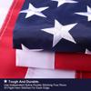 Embroidered United States Flag 3x5 Feet 150D Polyester with Stitched Stripes and Durable Brass Grommets for Outdoor Display