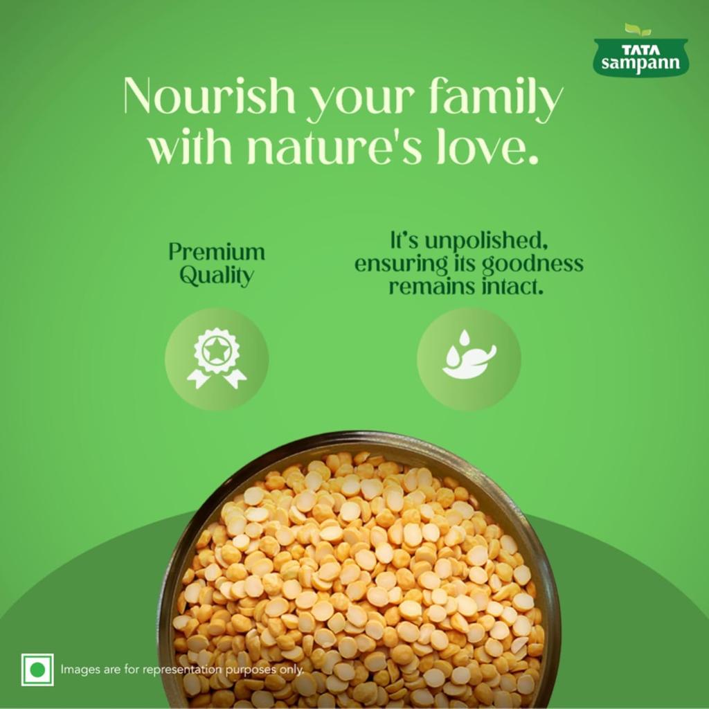 TATA Sampann Unpolished Chana Dal 500g Pack Of 1 For Protein Rich Meals And Soups