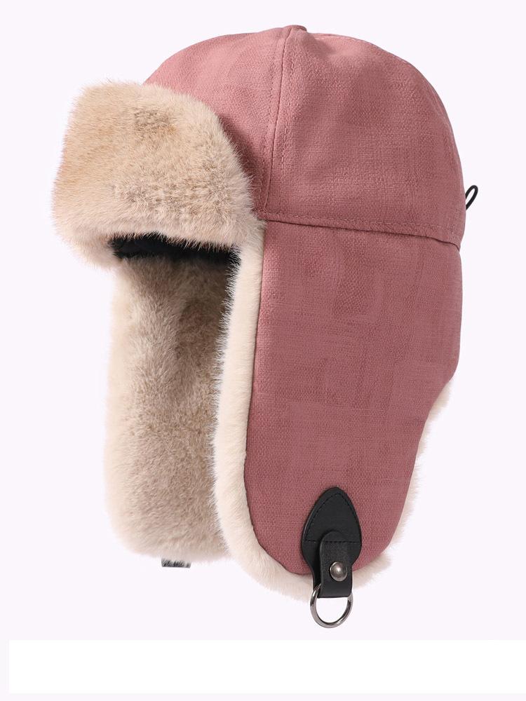 

Большая версия кепки Lei Feng Cap Hairy, женская утолщенная и утолщенная защитная кепка для защиты ушей, ветрозащитная, холодная, теплая, зимняя, дорожная кепка для езды на велосипеде One Size розовый