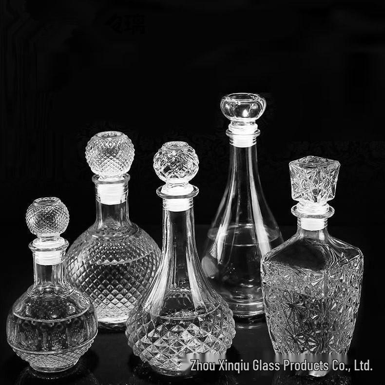 Creative Crystal Diamond Wine Decanter: 50ml-1000ml Transparent Red Wine Bottle