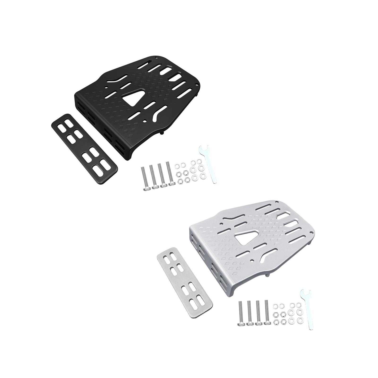 Electric Bike Trunk Bracket Extension Bracket Modification Mount Bracket Plate Kit Detachable Carrier Rack Mounting Rack nero