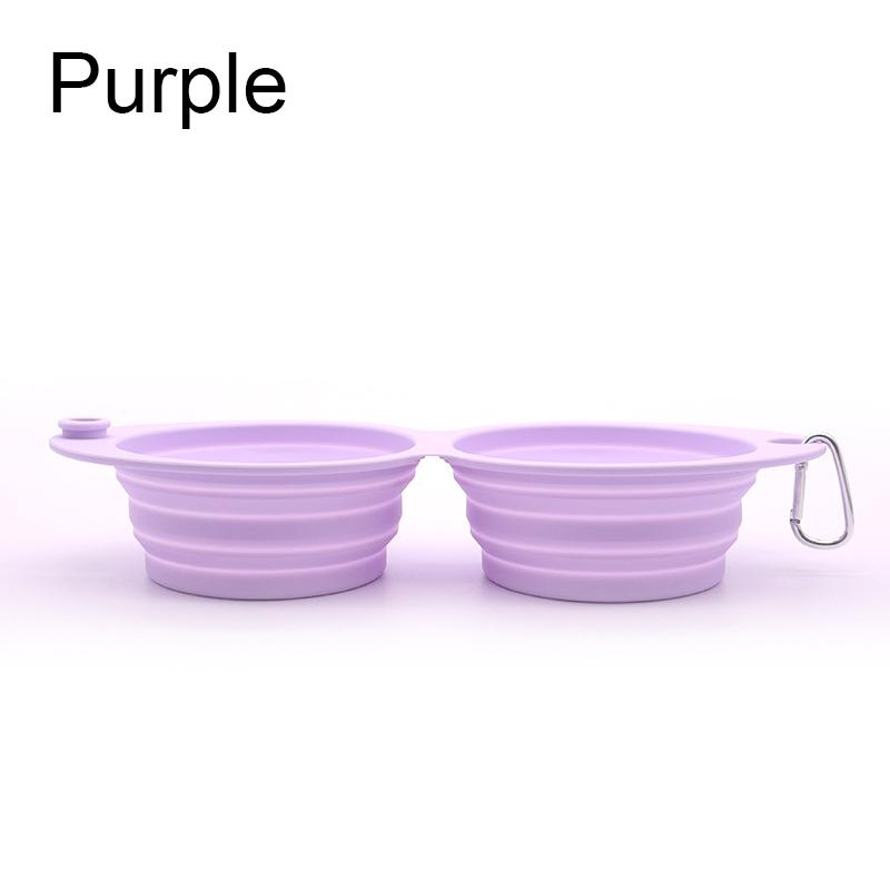 Pet Folding Silicone Bowl Dog Bowls Portable Food Container Pet Travel Bowl Portable Puppy Food Container Feeder