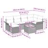 7 Piece Garden Sofa Set with Storage Black Poly Rattan