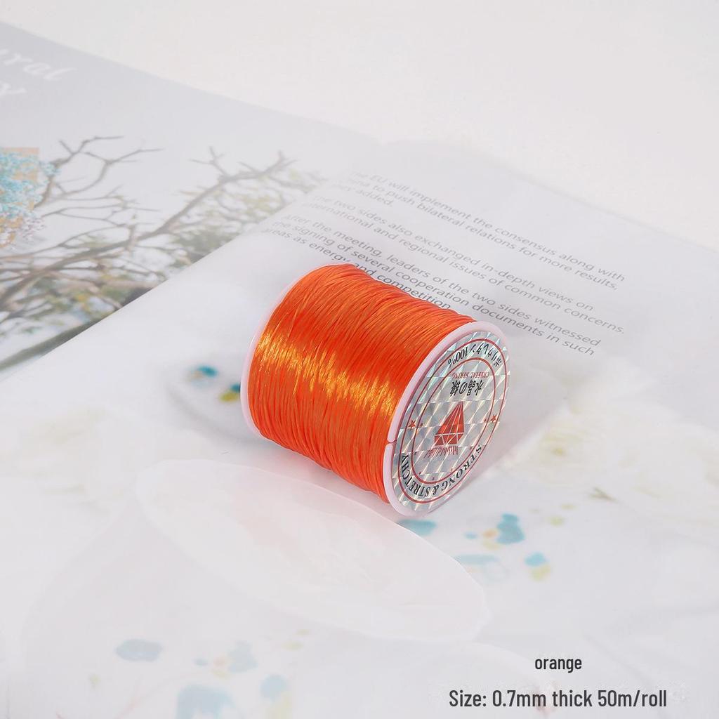 Handmade DIY Colored Elastic Line for Beaded Jewelry Making - Ring, Necklace, Bracelet. Braided Line for Accessories.