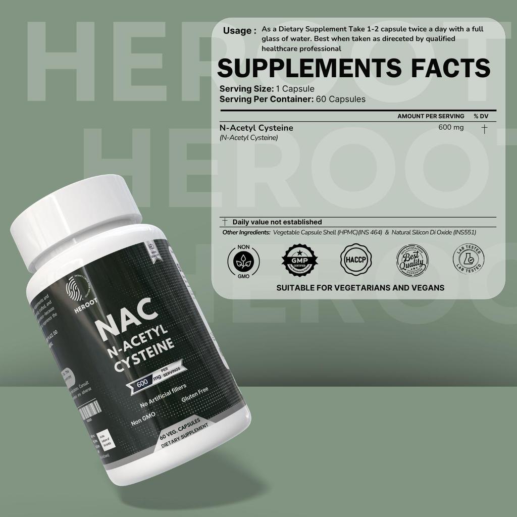 Capsule NAC N-Acetil L-Cisteină 600 mg | 60 Număr