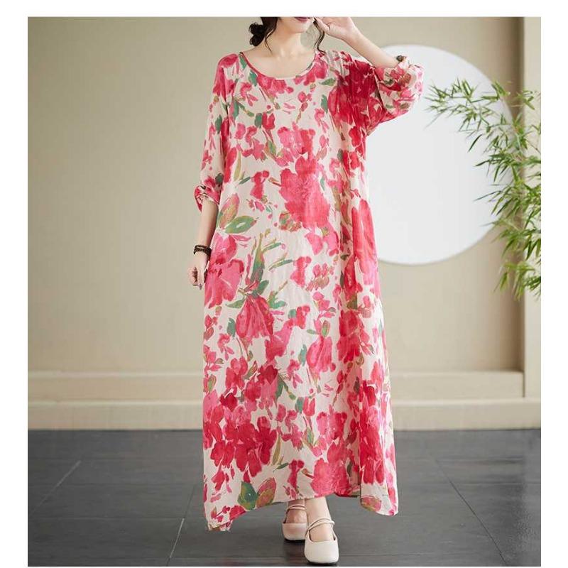New Japanese Retro Long Sleeve Age Reducing Plus Size Casual Dresses