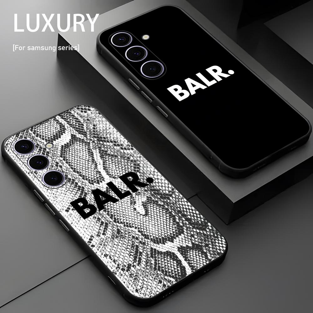 Trendy fashion B-BALR Phone Case For Samsung Galaxy S26 S25 S24 S23 S22 S21 Plus Ultra Note20 Soft Black