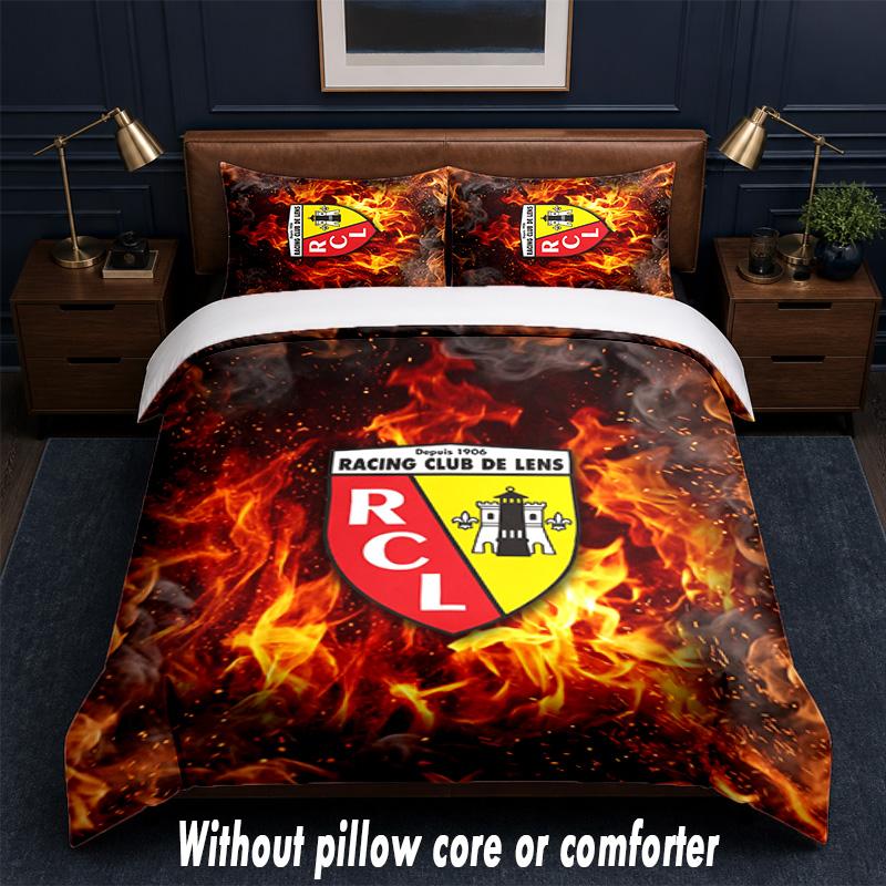 Lens FC Design Bed Bedding Set 1 Duvet Cover + 2 Pillowcases Soft Breathable Household Bed Linens