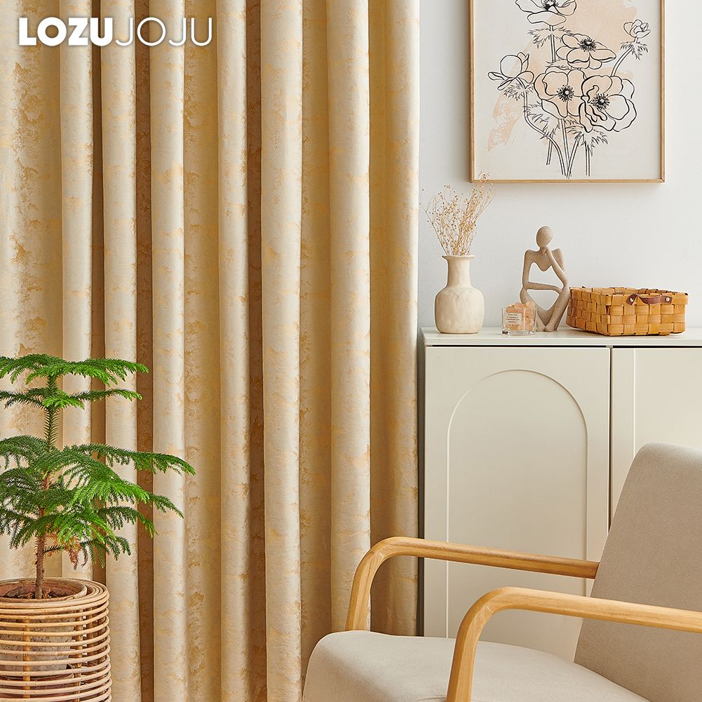 1 PC LOZUJOJU 80% Blackout Curtains Home Decor Upscale Luxury Shade Living Room Bedroom Home Decor
