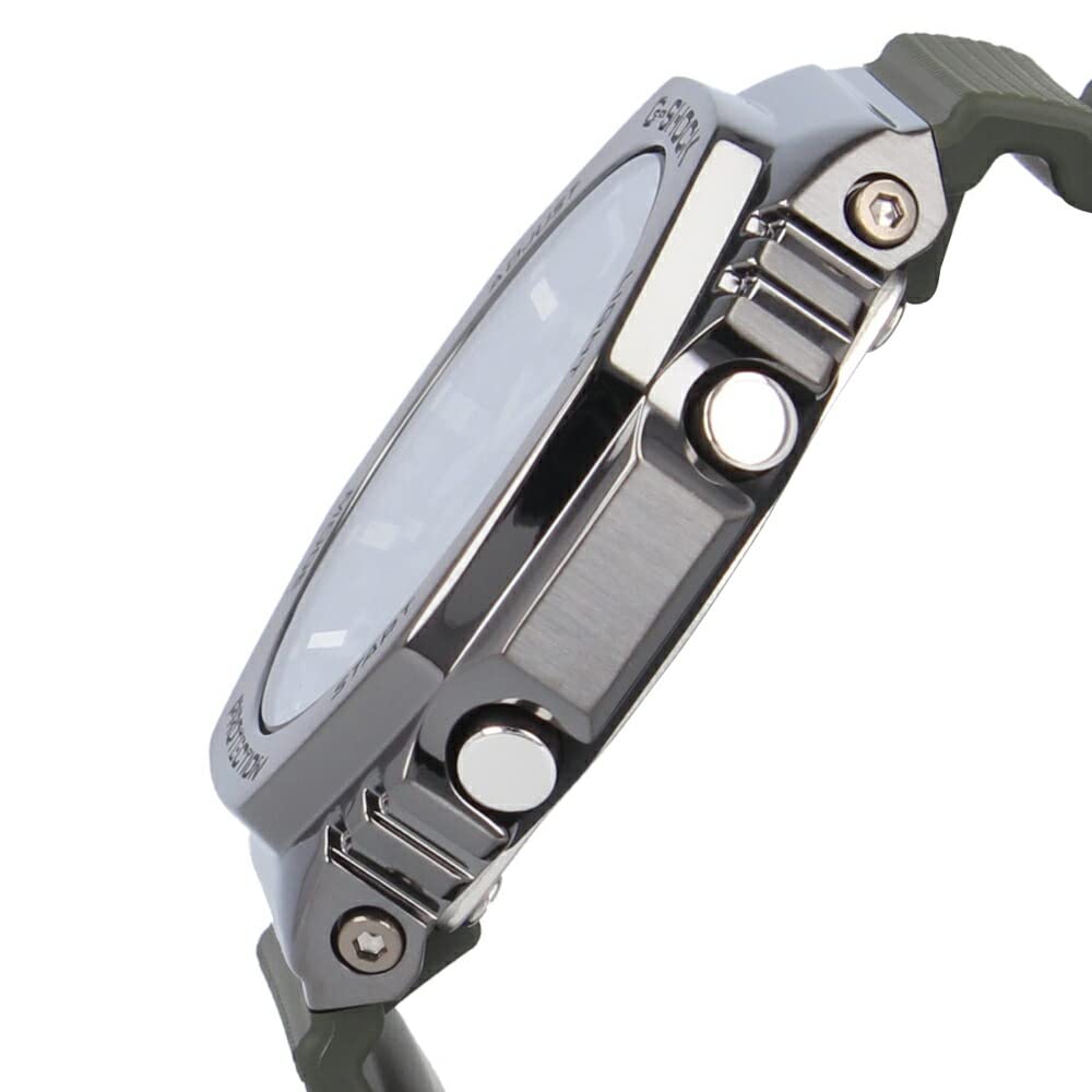 Casio SERIES Stainless Steel Watch In Green Gunmetal G-SHOCK GM-2100 Men's Analog-Digital Finish, GM-2100B-3A [Used]