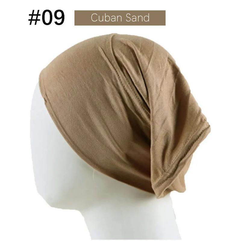 Modal Solid Color Women's High-Elasticity Mercerized Cotton Malaysian Tube Beanie Arabic Snood