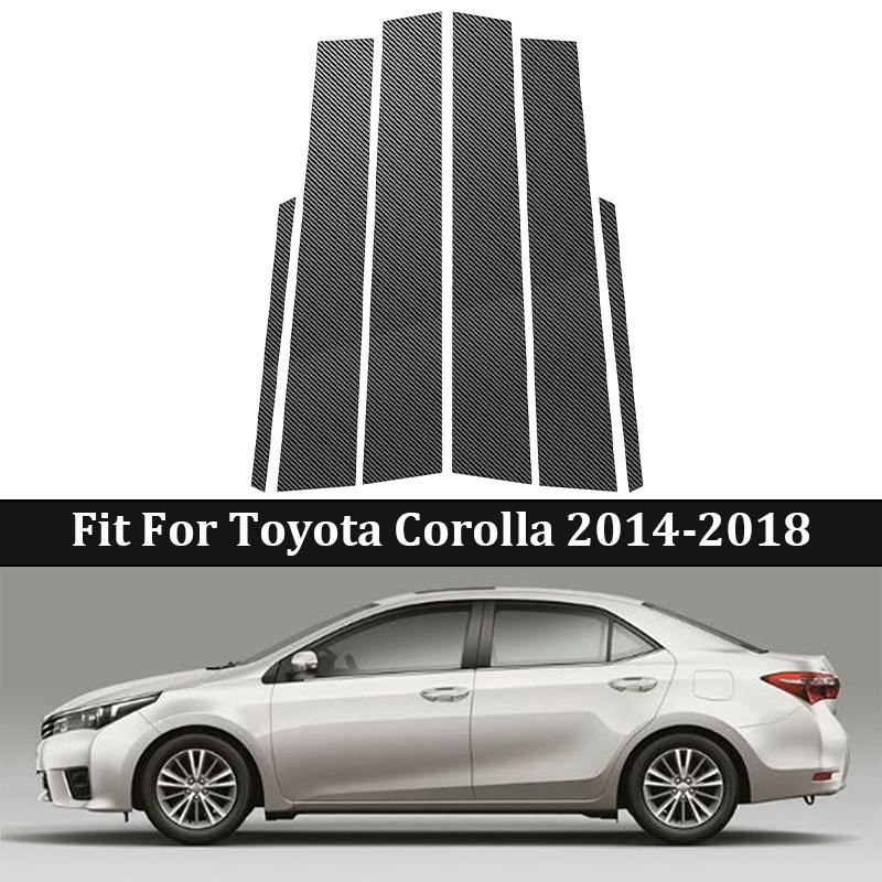 Carbon Fiber Window Door Deal B C Pillar Post Cover Sticker For BMW 3 Series F30 2013-2018