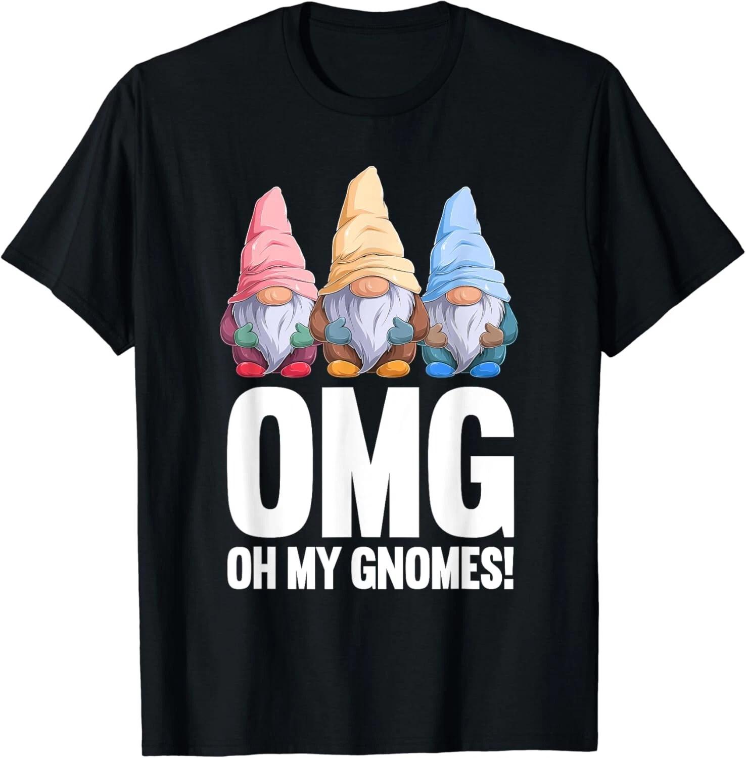 Garden Gnome Lover OMG Oh My Gnomes Gardener Gardening Gift Unisex T-Shirt M