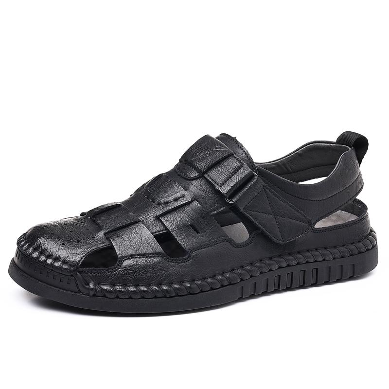 Summer High Quality Handmade Men's Punching Breathable Leisure Sandal Hollow Outdoor Comfortable Soft Non Slip Loafer