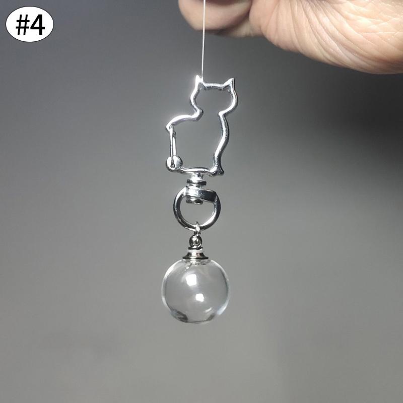 Cat Dog Hair Memorial Storage Case Keychain My Pet's Fur Container Collector Capsule Keyring Souvenirs DIY Keychains Accessories