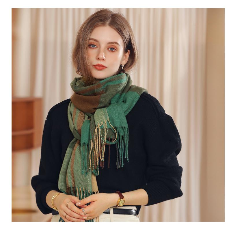 Dámská šála Zimní šál Silný teplý střapec