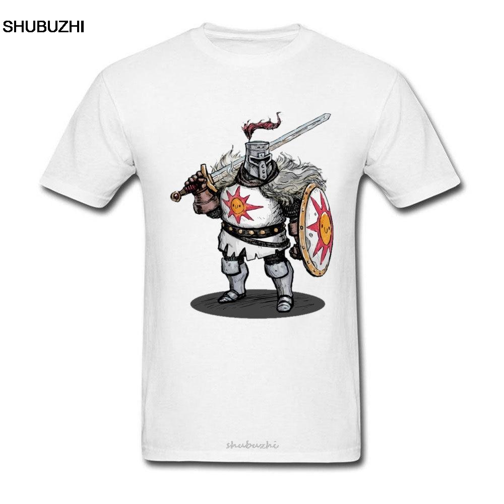 Dark Souls 3 T Shirt Mens Tshirt Suns Out Guns Out Tshirt New Black Tops Tees Praise The Sun Solaire of Astora Streetwear