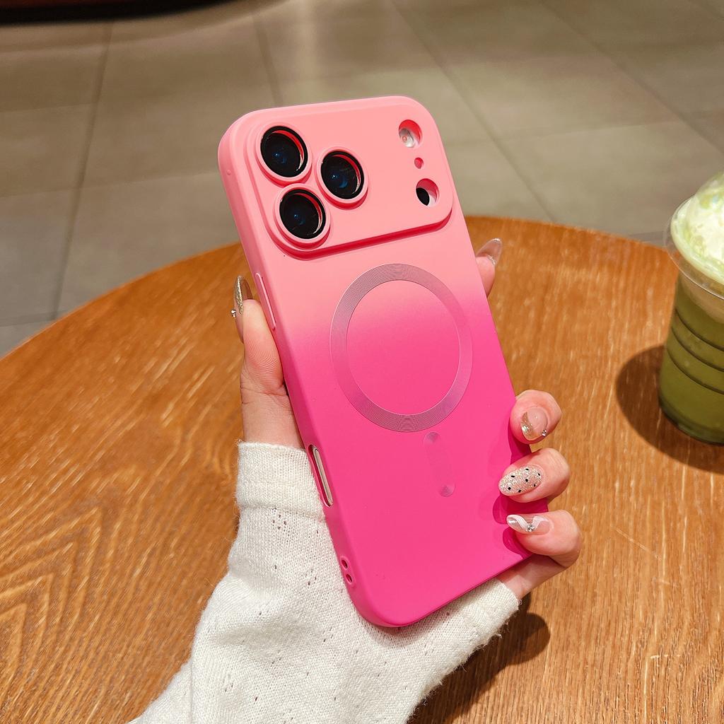 Two-color Gradual Change Magnetic Attraction Is Suitable for iPhone17promax All-inclusive Anti-drop Apple 16 with Its Own Lens Film Protective Cover
