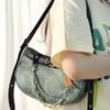 Y2K Sweet and Cool Spice Girls Denim Underarm Bag Women's 2025 New Shoulder Crossbody Foreign Style Ins Super Fire Baguette Bag