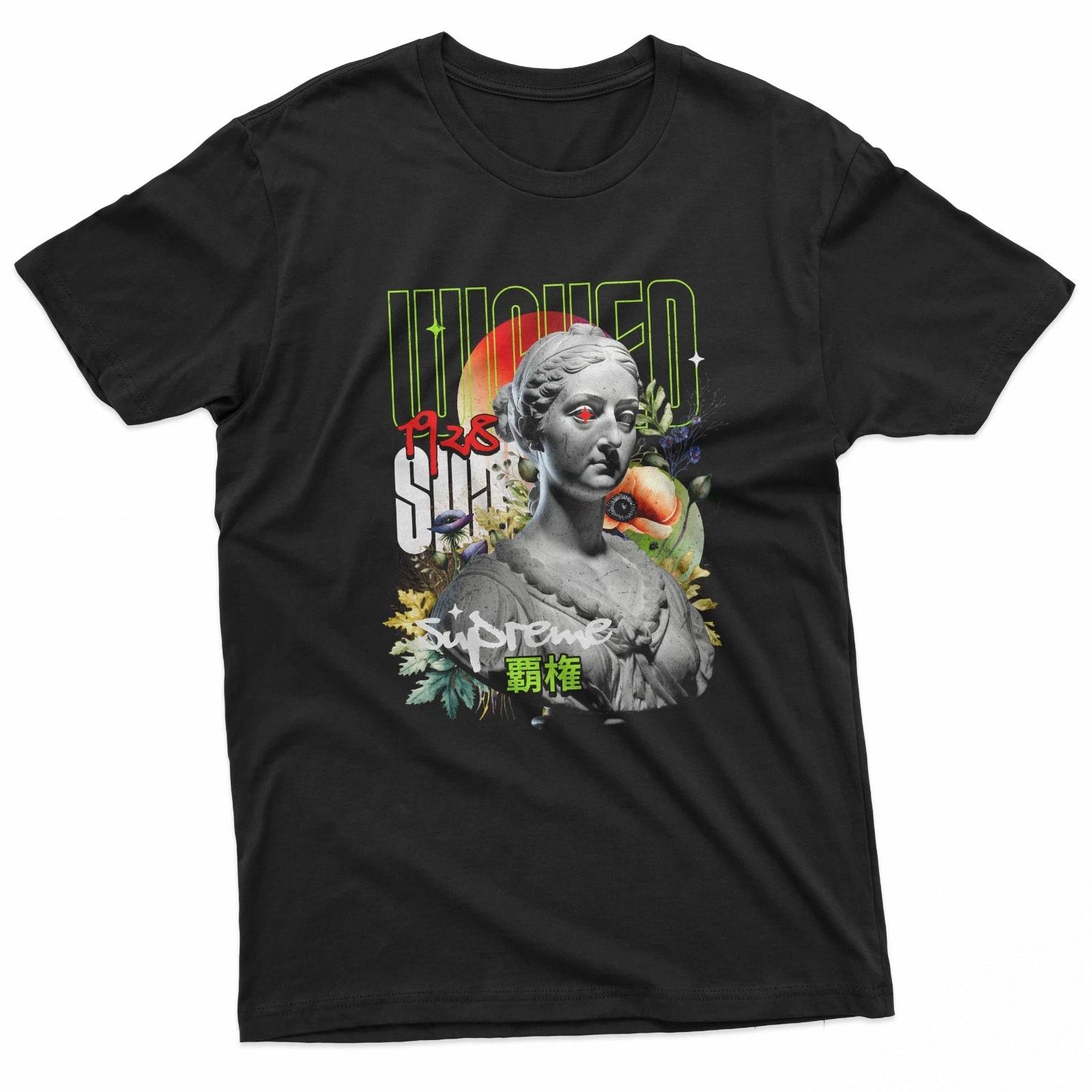 

Футболки с принтом Beauty Vibes Sculpture Art 100% Хлопок Мужские Футболки Топ 4XL