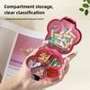 UNTIOR Pill Box Mini Multi-Function Travel Medicine Organizer with Compartment Dopamine Wind Medicine Tablets Flower Storage Box