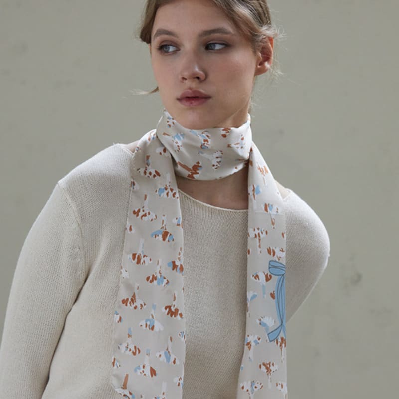 ANA MAISON Cocoma Long Petit Silk Scarf [PML-1416]