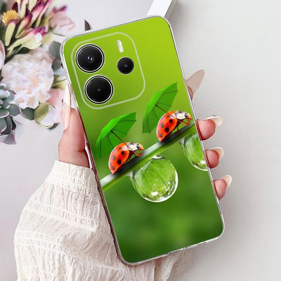 Silicone Case For Xiaomi Redmi Note 14 4G EU 2025 Cover Cool Lion Leopard Dragon Animals Soft Slim Coque For Note14 4G EU Fundas